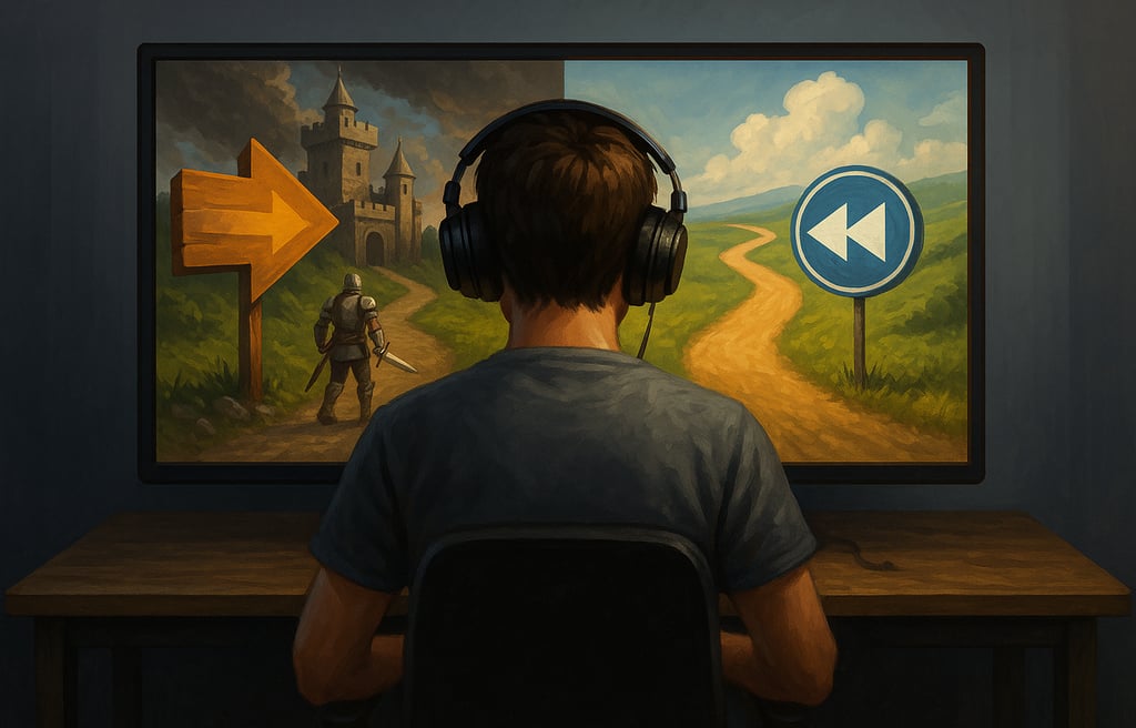 Jogador com fone de ouvido jogando vídeo game
