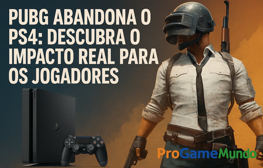 Personagem de PUBG ao lado de um PS4, representando o fim do suporte ao jogo no console.