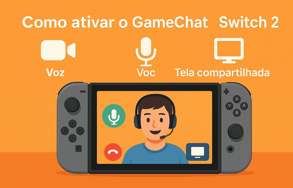 Com o novo GameChat, o Switch 2 transforma sua experiência multiplayer com comunicação integrada