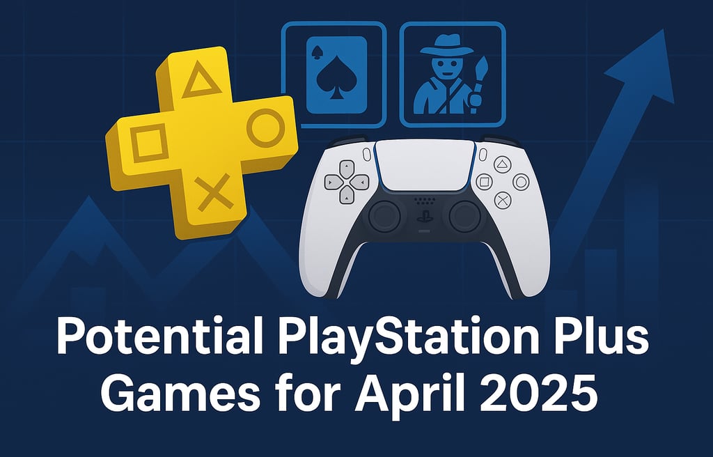 logotipo do PlayStation, controle DualSense e ícones de diferentes gêneros de jogos sobre um fundo 
