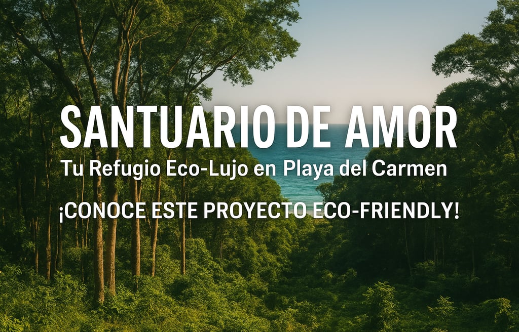 vista de selva y mar en Playa del Carmen, invitando a conocer un proyecto eco-friendly.