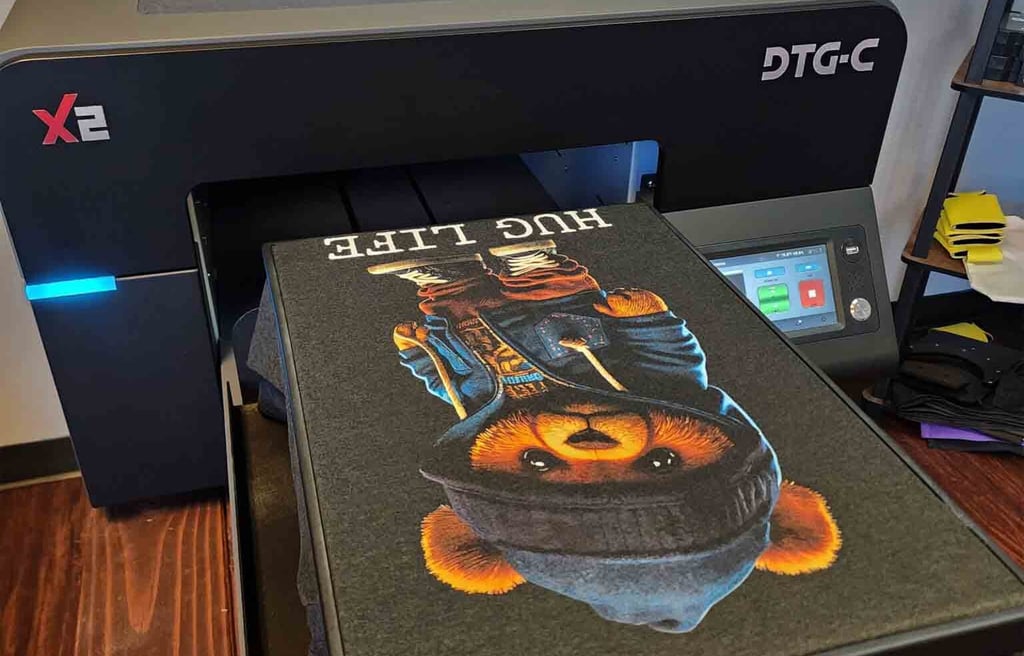 direct to garment DTG printing process