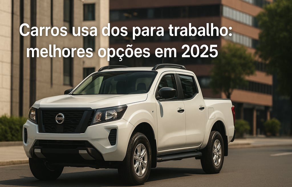 Carros usados para trabalho — melhores opções em 2025 com destaque para picape Nissan branca em rua