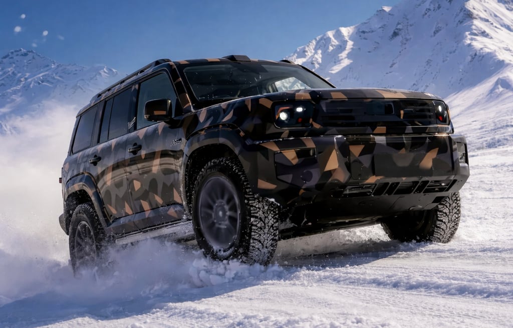 SUV híbrido da Geely em testes na neve inspirado no Land Rover Defender