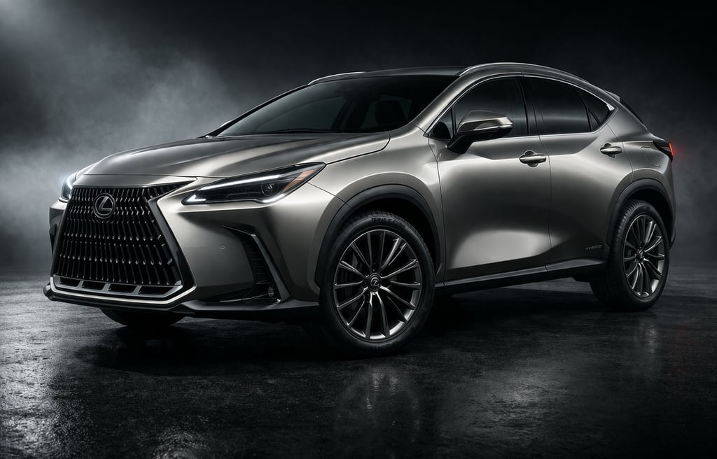 Lexus NX 450h+ SUV híbrido de luxo 2026 em destaque com design premium e iluminação moderna