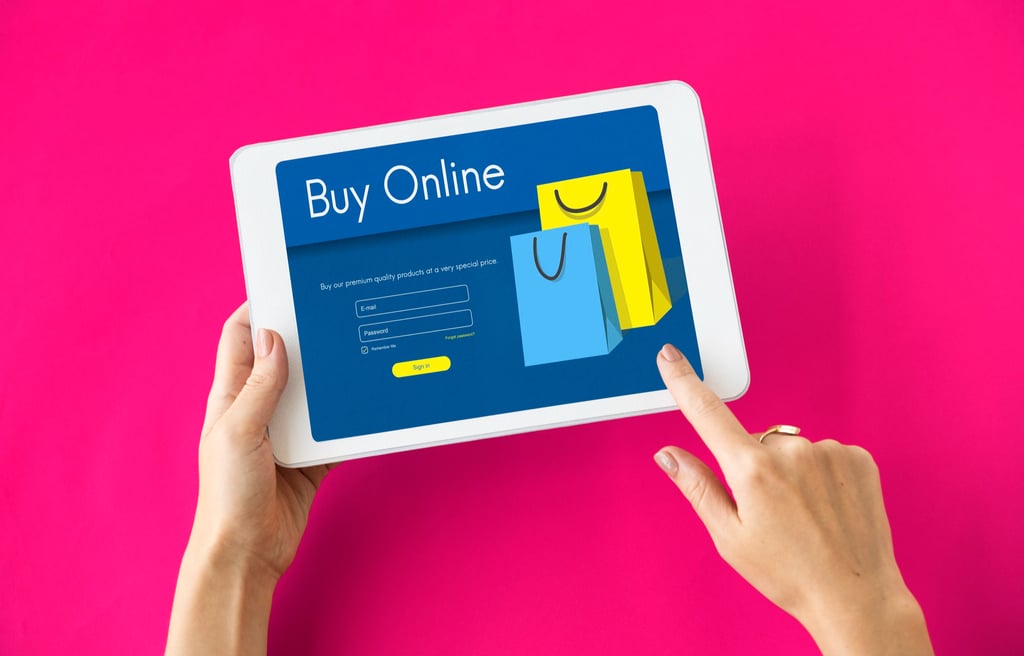 Online store add to cart payment purchase concept