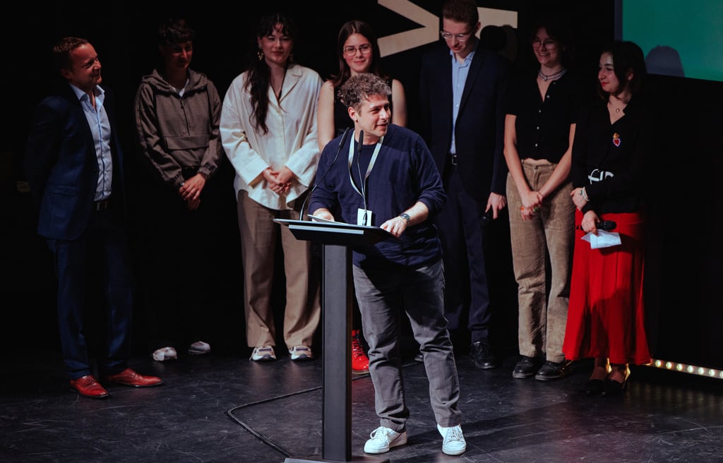 Visions du Réel 2023 Awards Ceremony - Giuseppe Ptruzzellis award acceptance for La Ricerca