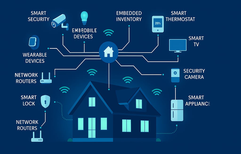 uma casa com um sistema de segurança residencial inteligente