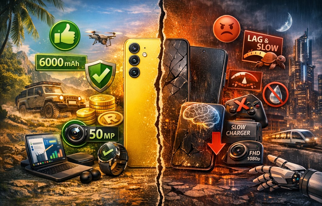 Uma comparação entre um smartphone de alto desempenho com bateria de 6000mAh