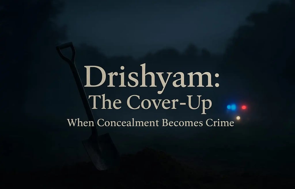 Featured Image on Drishyam – The Cover-Up When Concealment Becomes Crime