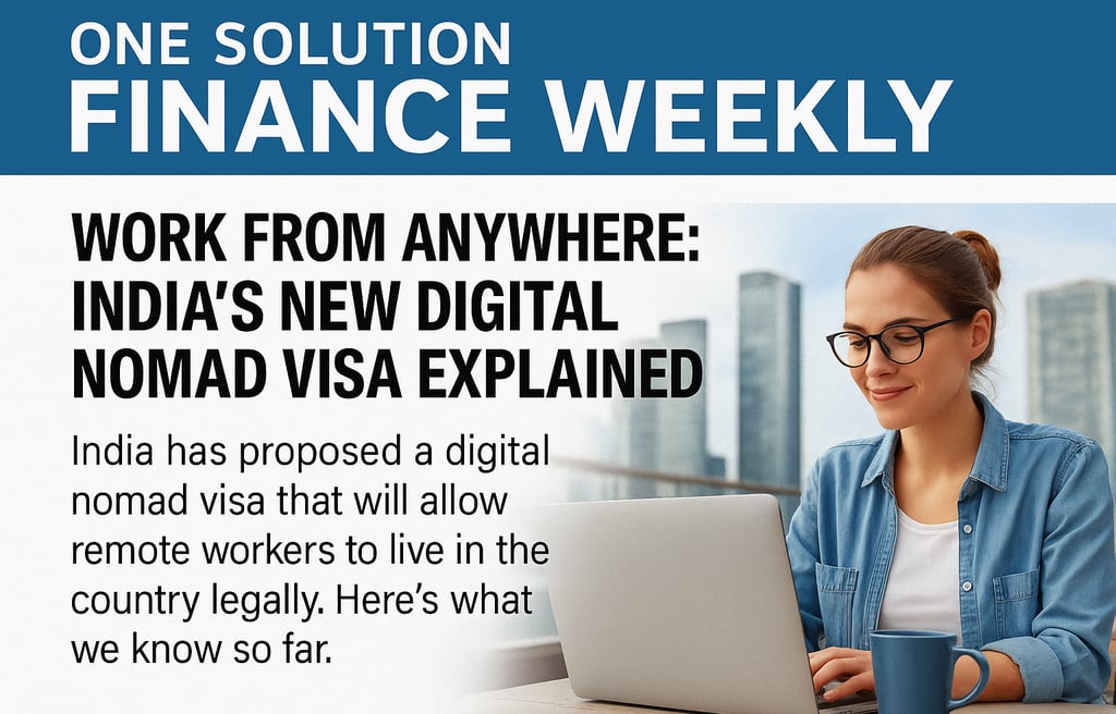 Remote worker exploring India under the proposed Digital Nomad Visa program with laptop and cultural landmarks