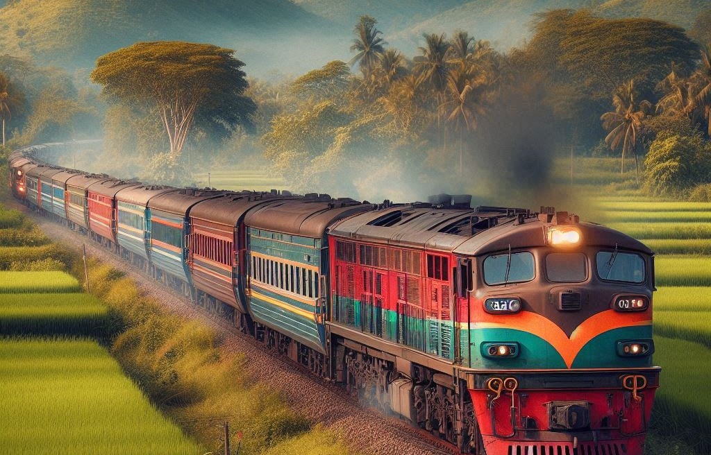 A diesel engine train
