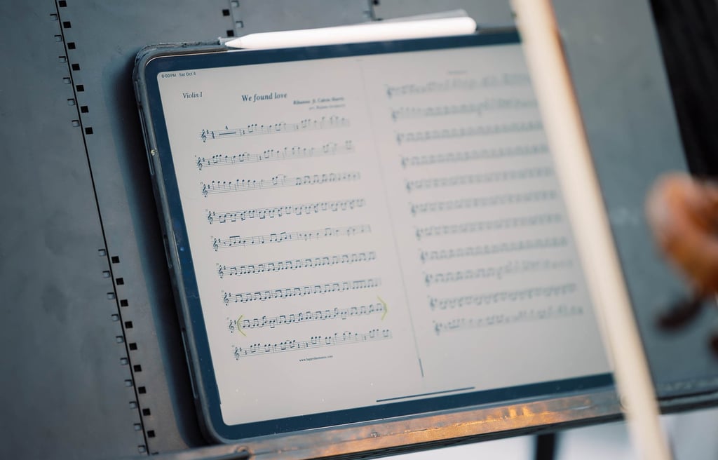 Digital sheet music with the best wedding song suggestion