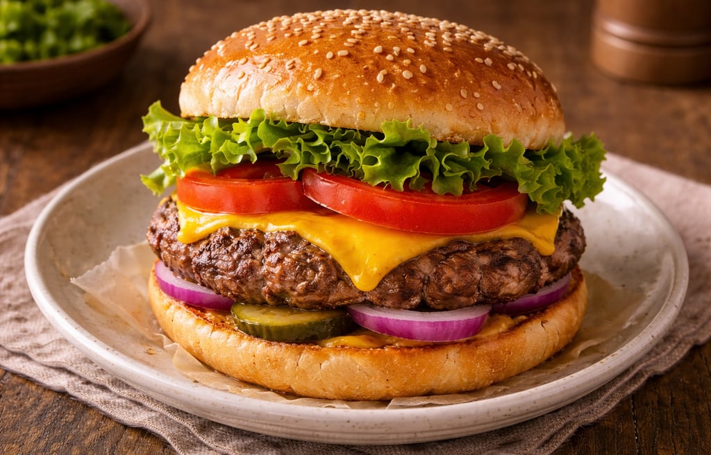 lanche artesanal simples e barato hambúrguer caseiro com queijo