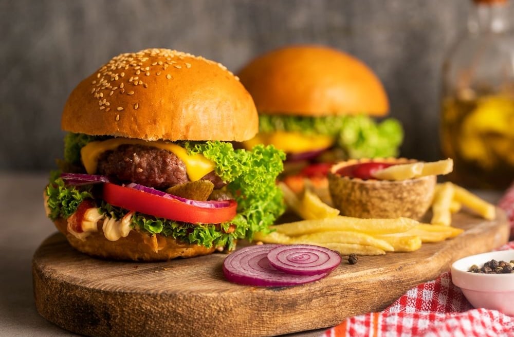 a hamburger