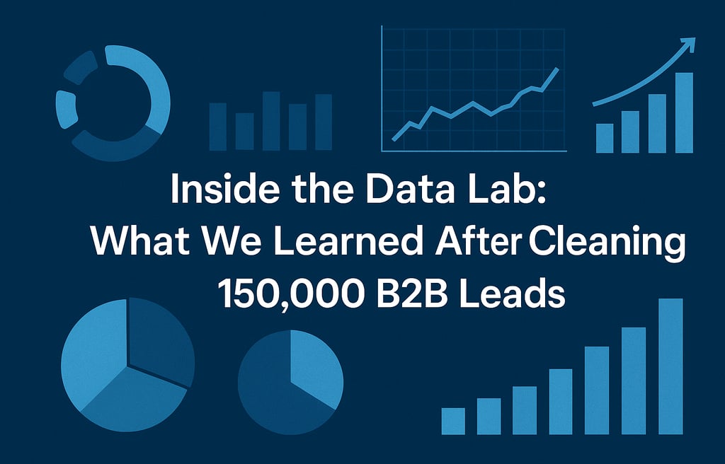 CapLeads data validation dashboard – cleaning 150,000 B2B leads