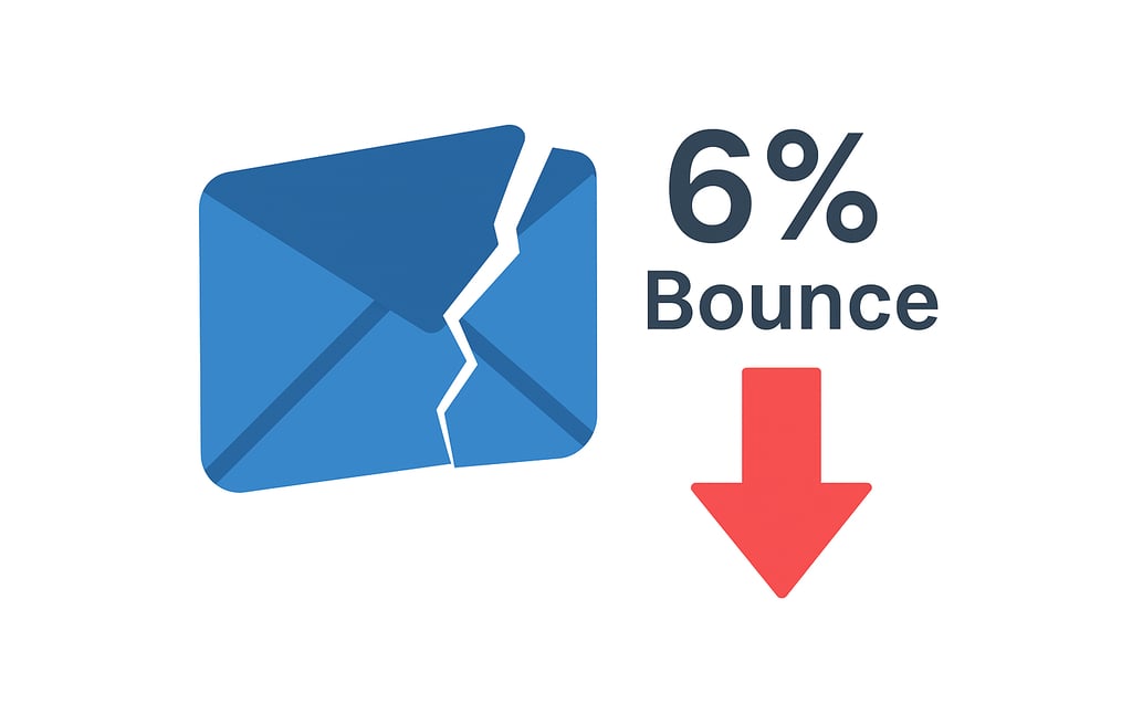 Email bounce warning inbox graphic – CapLeads cold email deliverability tips