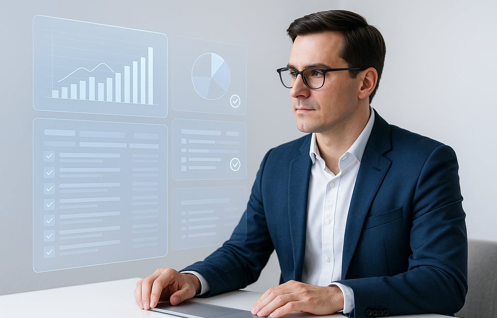 Professional reviewing verified data – CapLeads brand philosophy