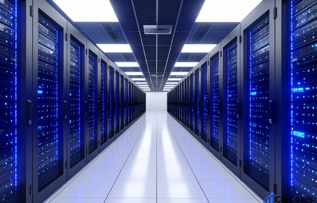 Digital city skyline experiencing a partial glitch effect, symbolizing a large-scale internet outage