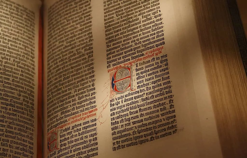 Extrait bible de Gutenberg