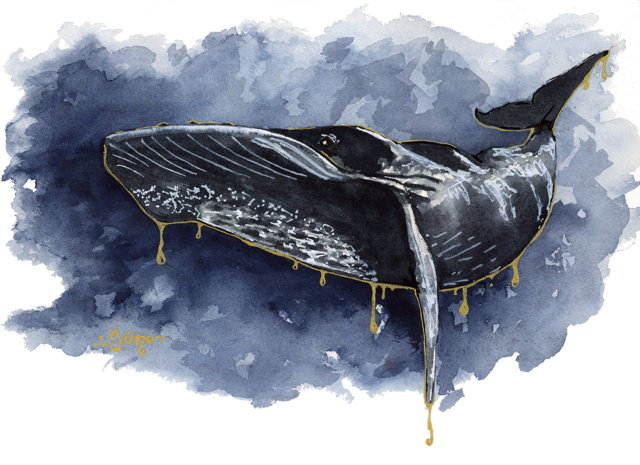 Baleine à l’aquarelle