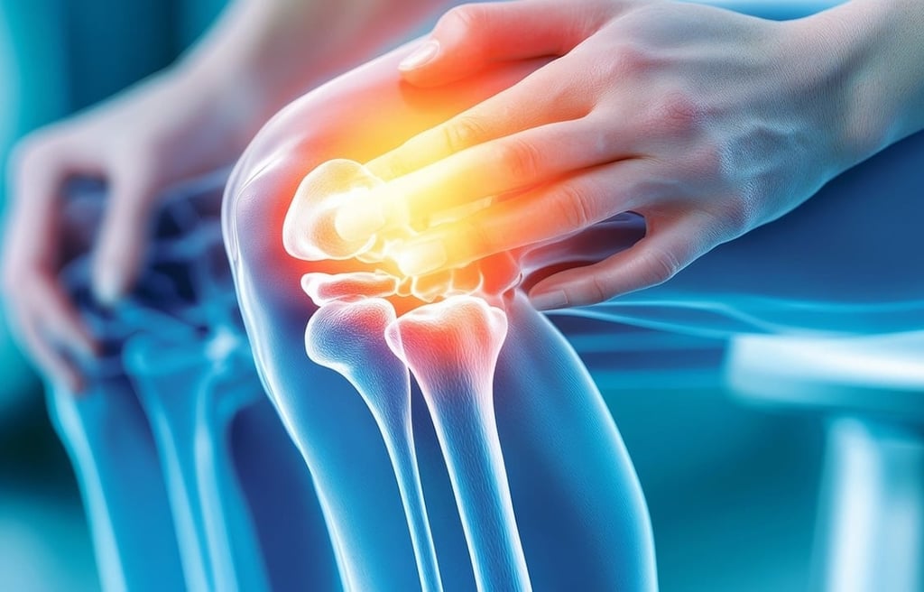 AI generated image of a painful knee.