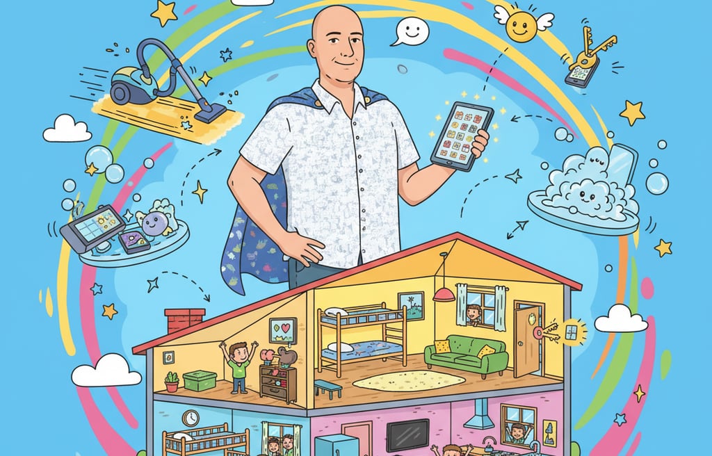 Concierge superhéros gérant maison