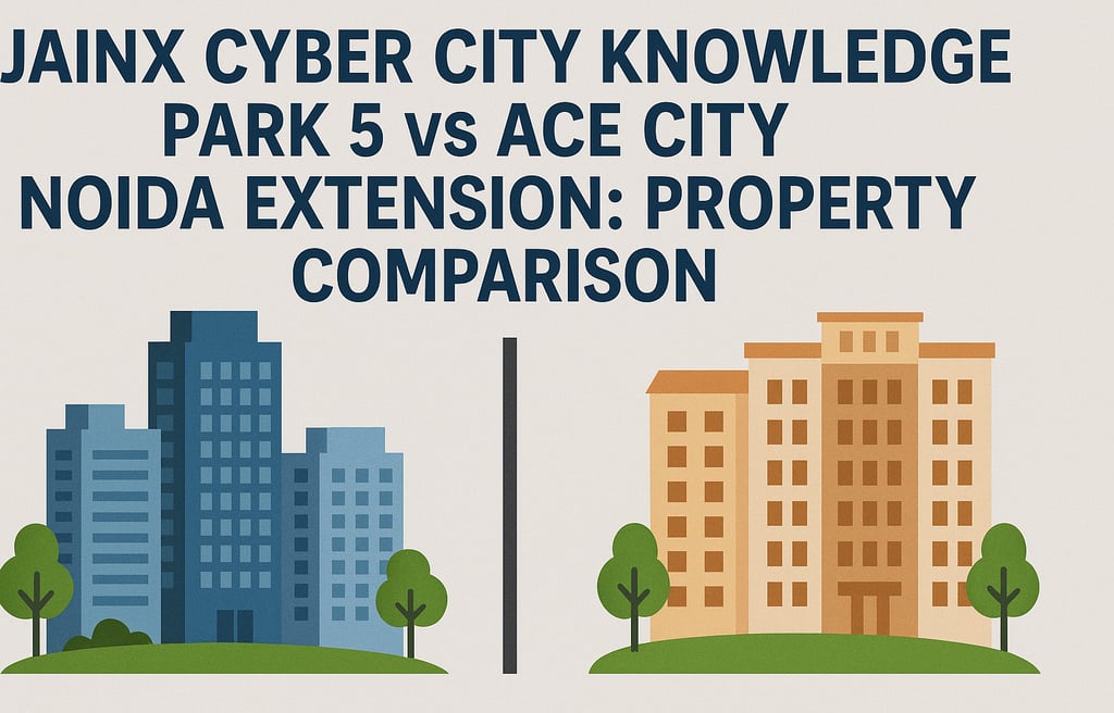 Jainx Cyber City knowledge Pakr 5 vs Ace City Noida Extension