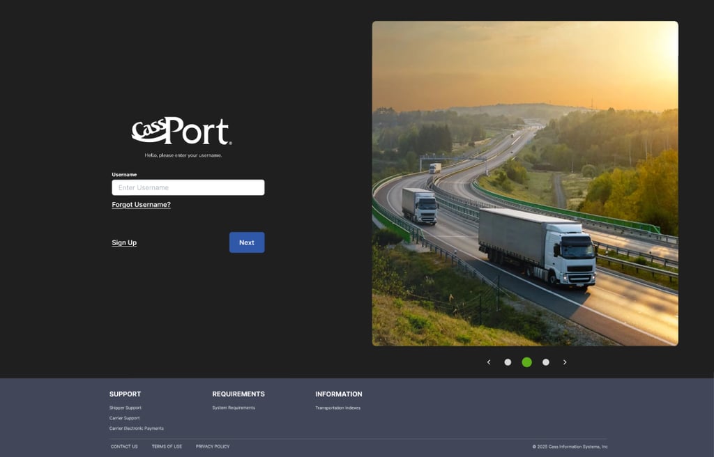 Updated Sign in Page for CassPort