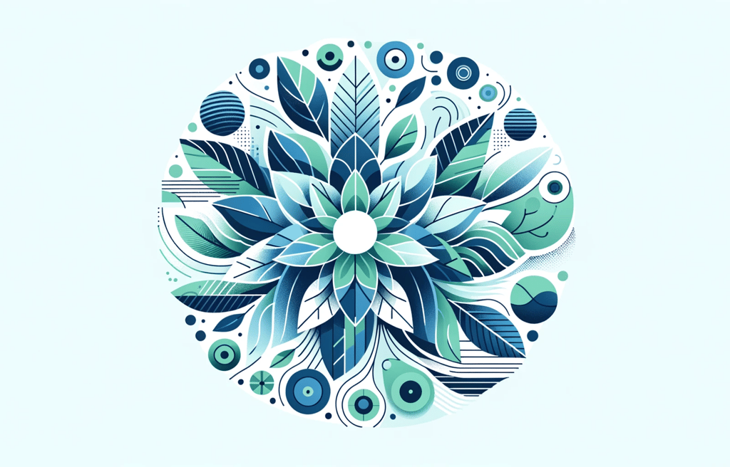 a blue flower with a white background