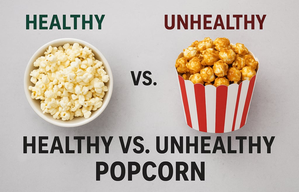 a bowl of popcorn and a bowl of popcorn