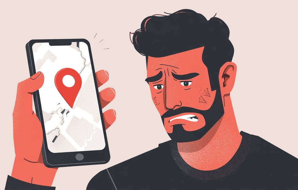 um homem com barba e um telefone