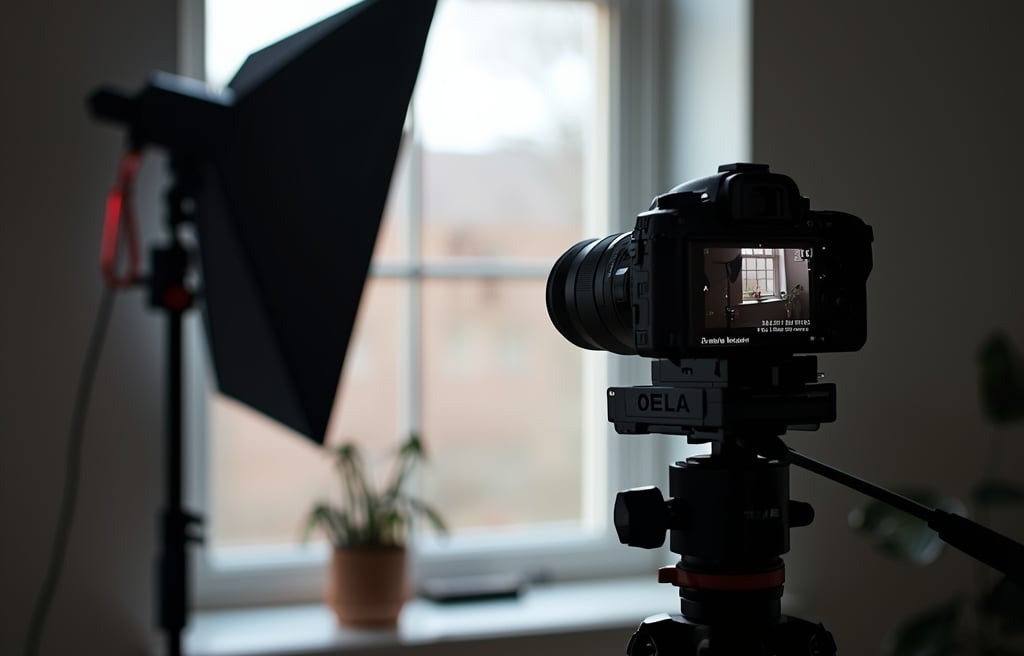 Gravação de vídeo profissional com baixo orçamento usando luz natural e equipamento simples