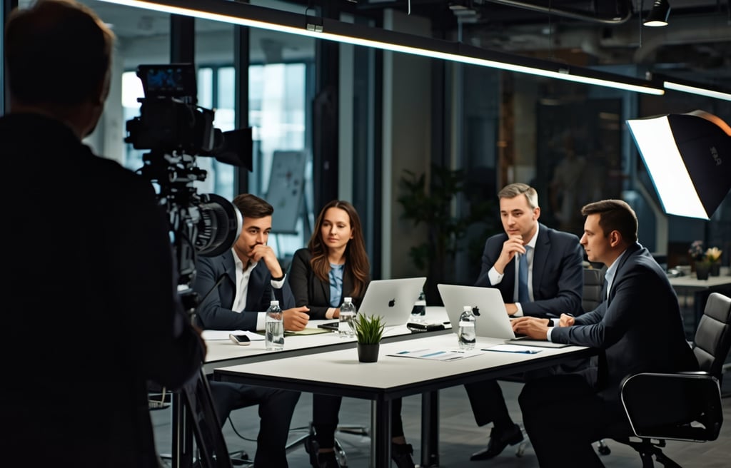 produção de vídeo institucional para empresa local com equipa audiovisual profissional