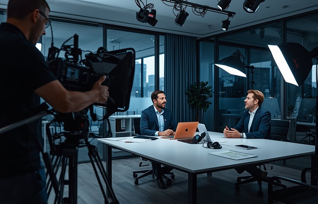 produção de vídeos institucionais para empresas no Norte de Portugal com equipa audiovisual profissi