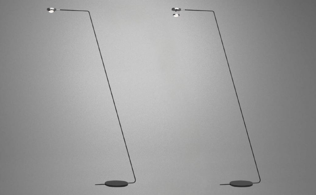 Lampara multiosicion en fondo gris