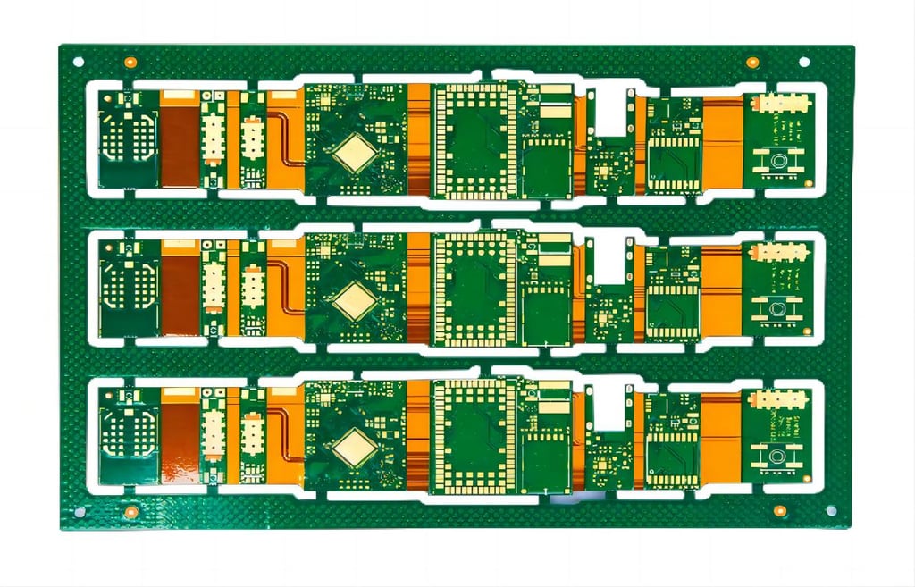 Explore Omini’s Rigid-Flex PCB applications for advanced, space-saving electronic solutions.