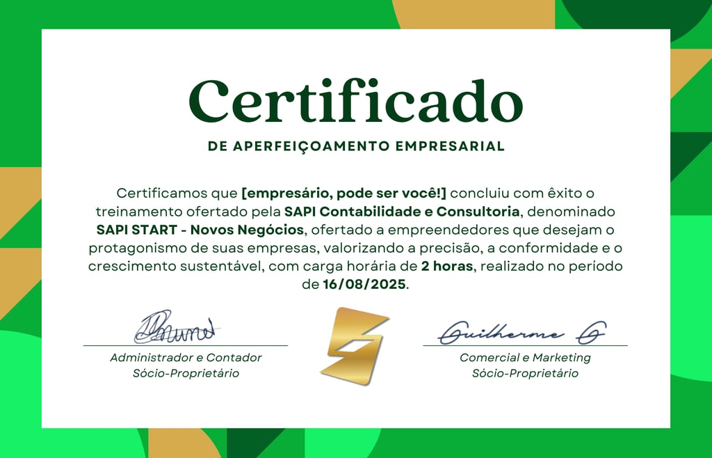Certificado do SAPI Start