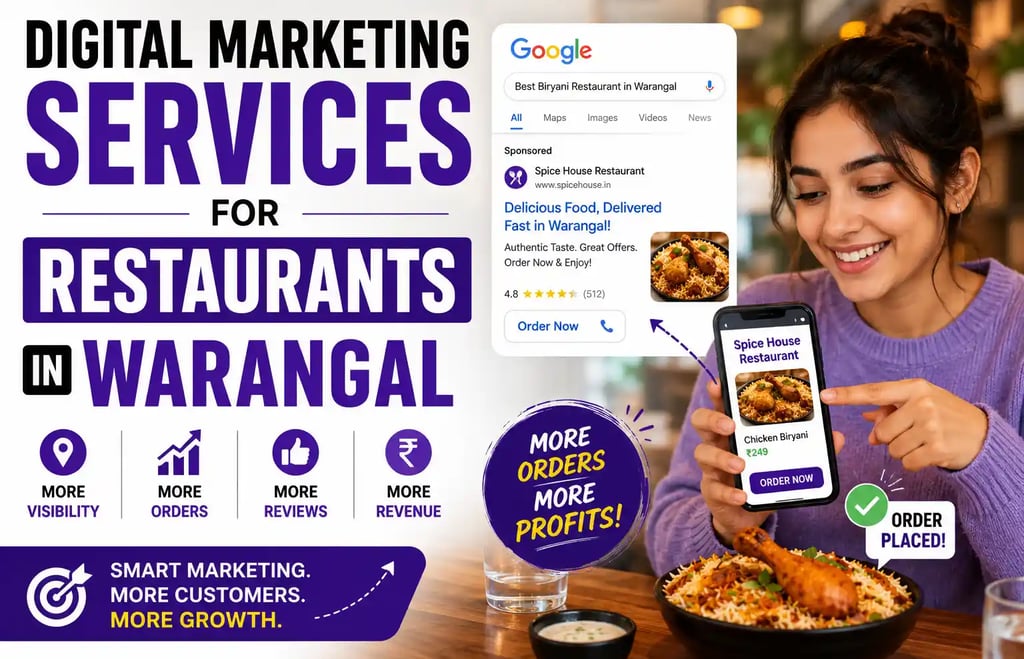 Get more food orders and grow your restaurant faster with smart digital marketing