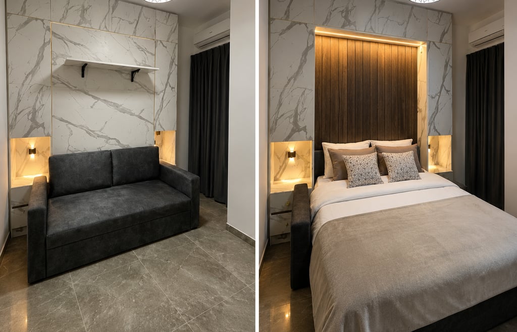 multifunctional living spaces • smart furniture