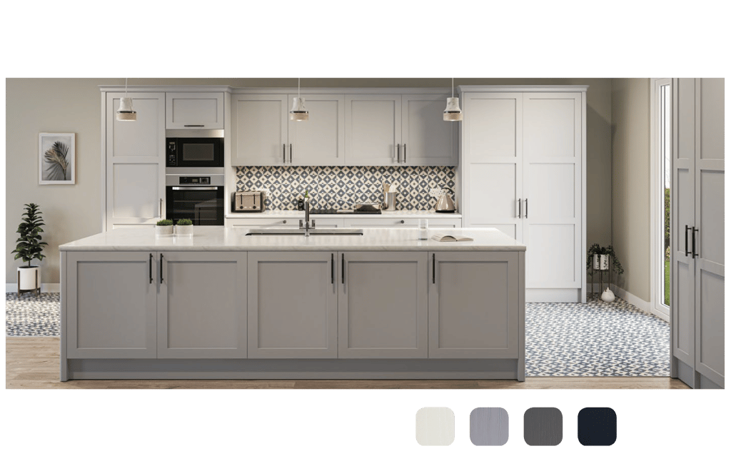 Albany traditional shaker solid wood painted timber kitchen
