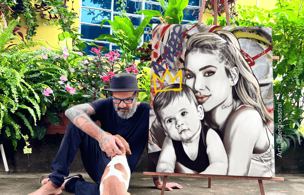 Quadro personalizado em Pop-Art de um retrato de animal de estimação com estilo único - por Sérgio A
