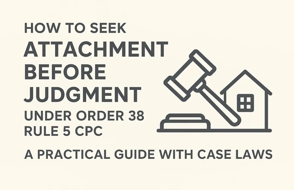 How to Seek Attachment of a Property before Judgment with Case Laws