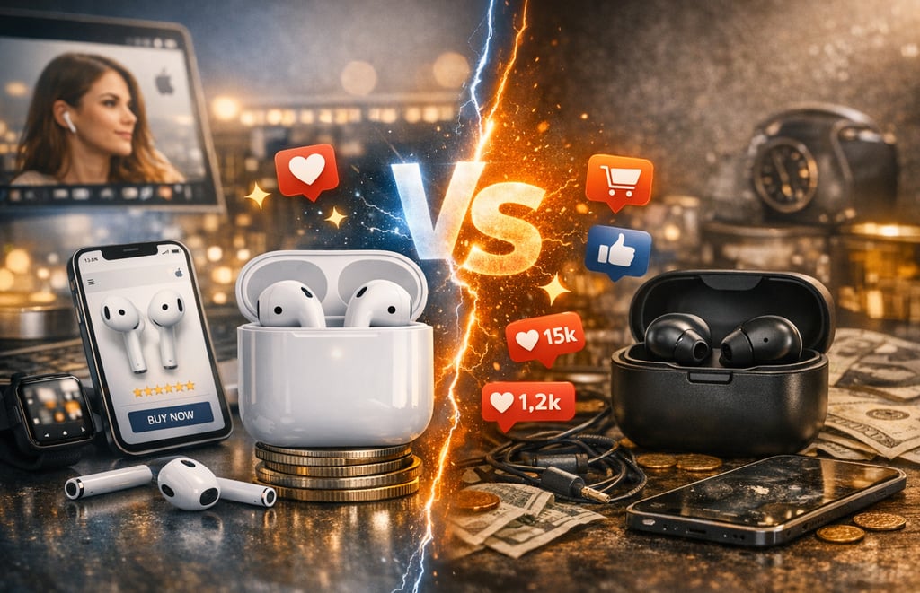 AirPods ou fones Genéricos 