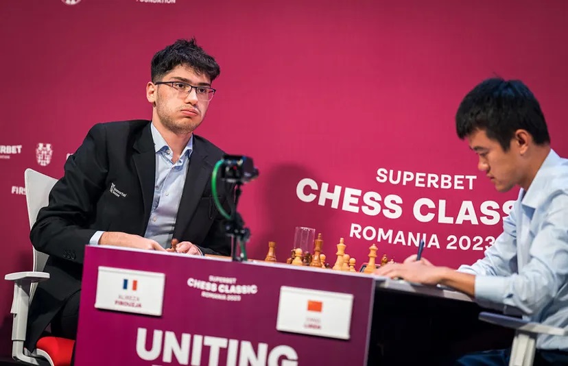 Alireza Firouzja beating World Champion Ding Liren at Superbet Chess Classic 2023 in Romania