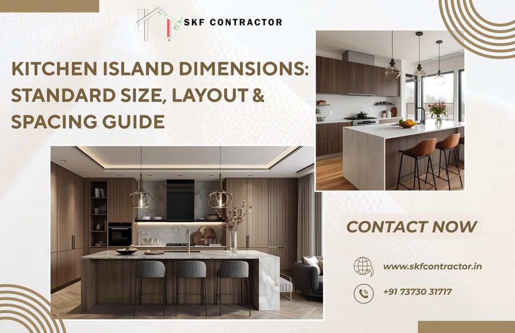 Modern kitchen island dimensions guide featuring layout and spacing tips for home renovation.