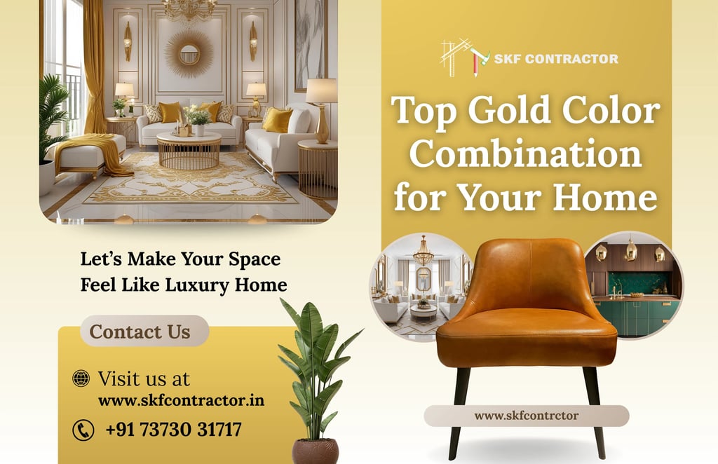 top 10 gold color combinations for your home