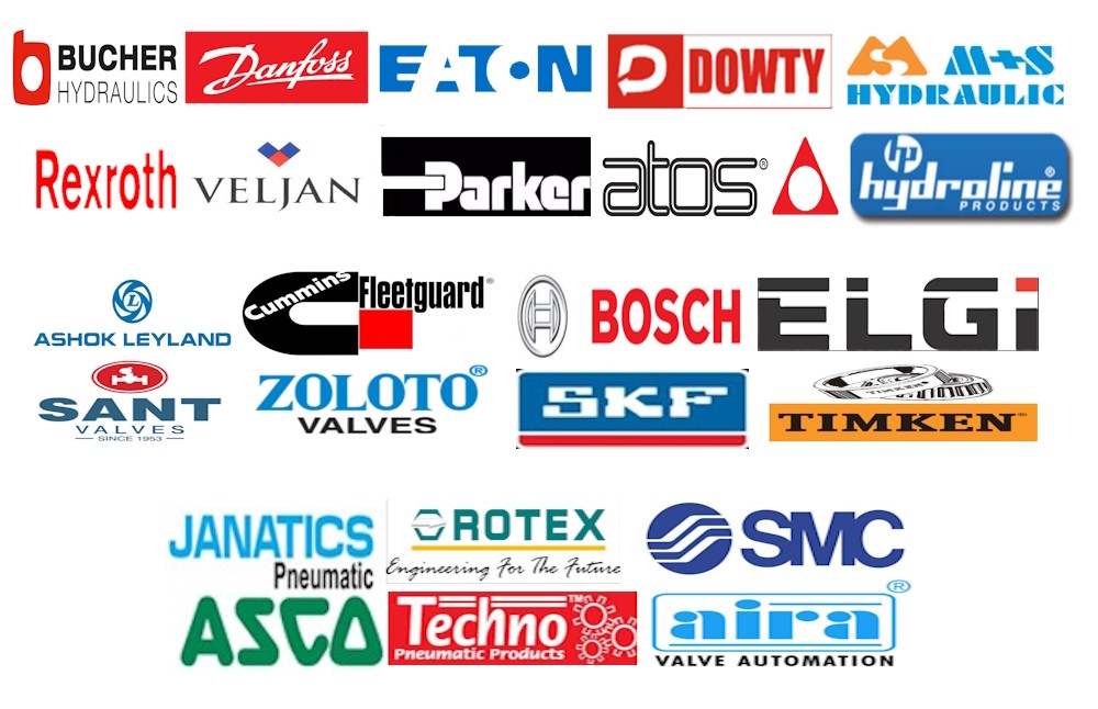 Rexroth, Dowty, Danfos, THM, M+S hydraulic, Aira