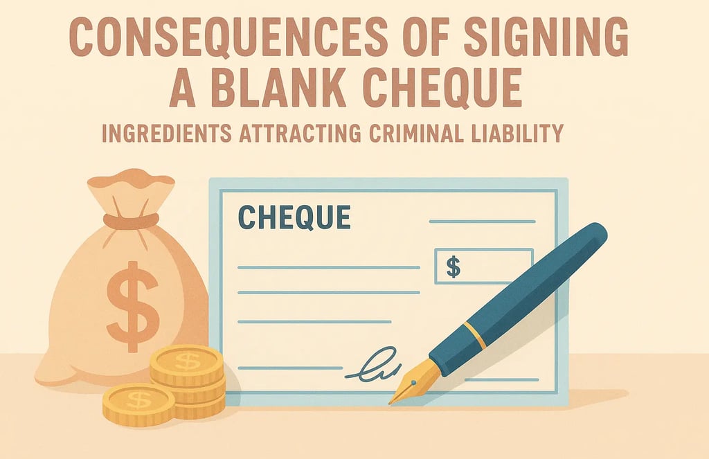 Featured Image on Consequences of Signing a Blank Cheque