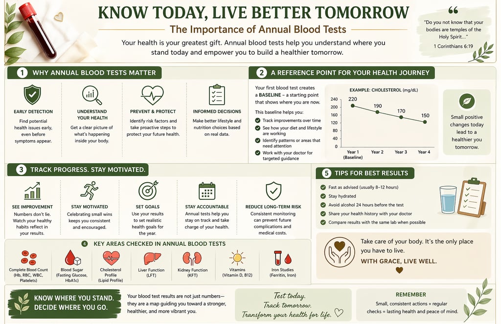Annual blood test importance info